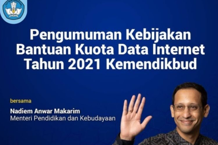 program bantuan kuota data internet gratis tahun 2021 dari Kemendikbud