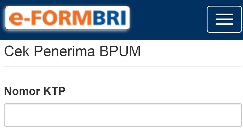 Cek Penerima Bantuan UMKM Melalui Aplikasi E-Form BRI