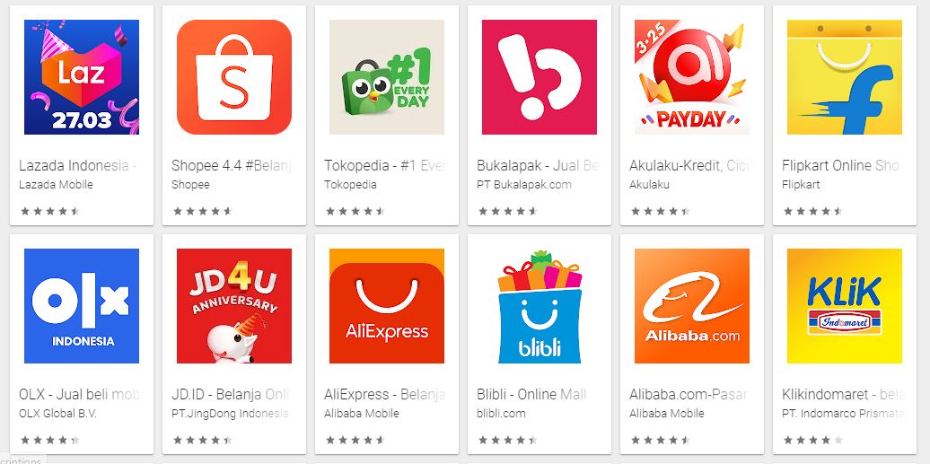 3 Aplikasi Belanja Online yang Terpopuler untuk Anda