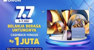 Blibli Double Day 7.7 belanja gadget sekolah dan kuliah, gratis perlindungan lengkap